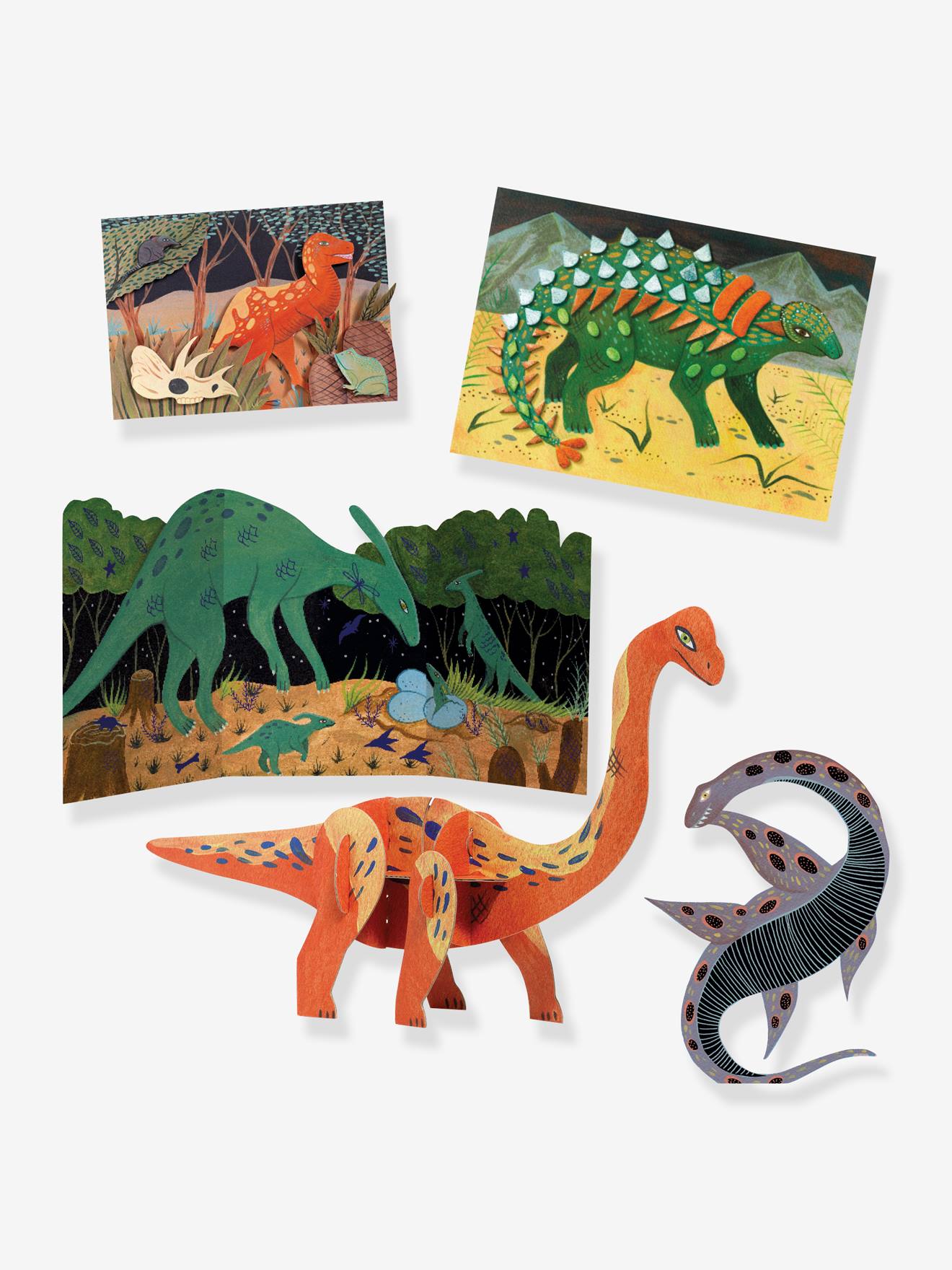 Djeco Kinder Kreativ-Set DINO BOX DJECO - mehrfarbig