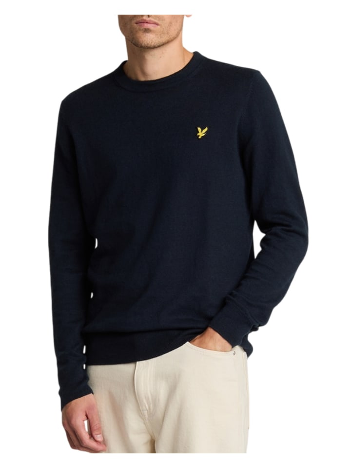 Lyle & Scott Strickpullover in Dunkelblau günstig kaufen