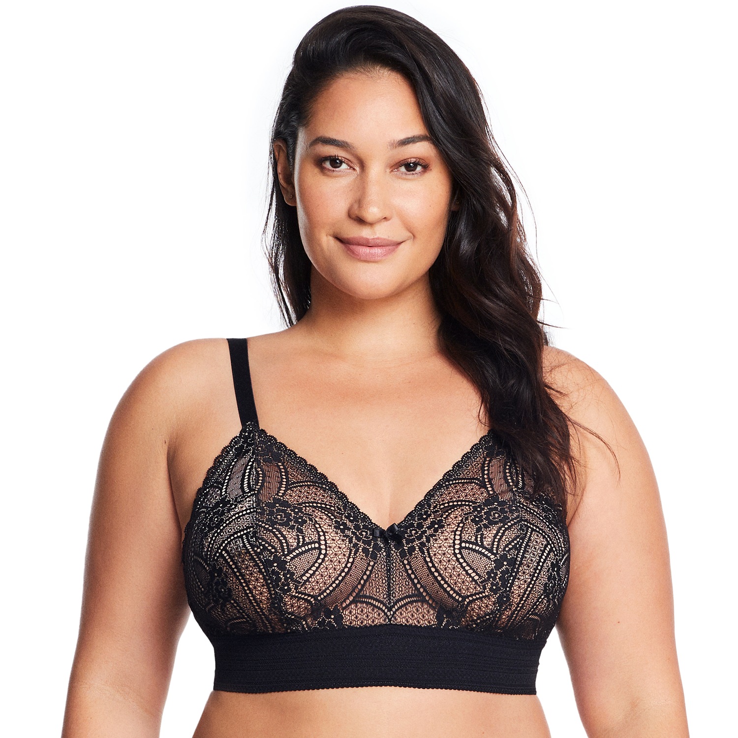 Bramour Gramercy Spitzen-Bralette de luxe - Schwarz