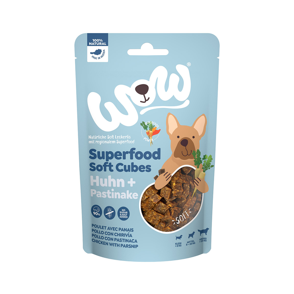 WOW SUPERFOOD Soft Cubes Huhn mit Pastinake 150g bei ZooRoyal