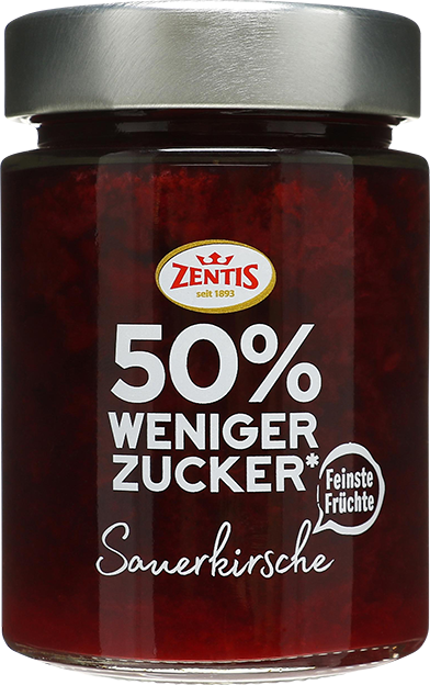 Zentis 50% weniger Zucker Sauerkirsche