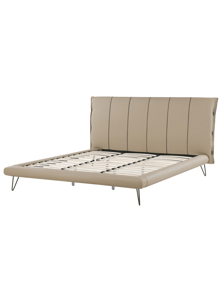 Beliani Doppelbett BETIN in Beige - (W) 220 x (H) 118 x (L) 230 cm günstig kaufen onesize