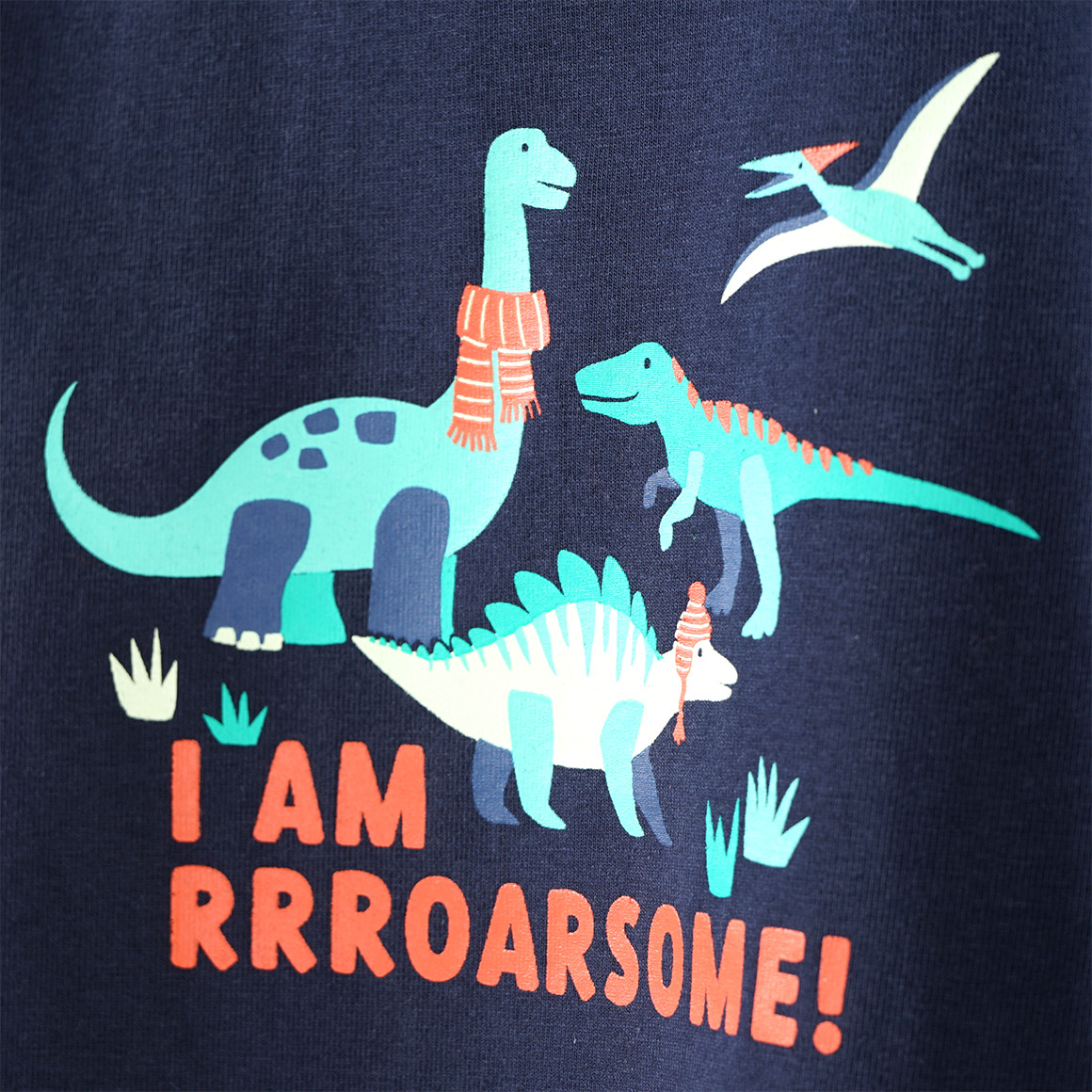 Baby Langarmshirt mit Dino-Print