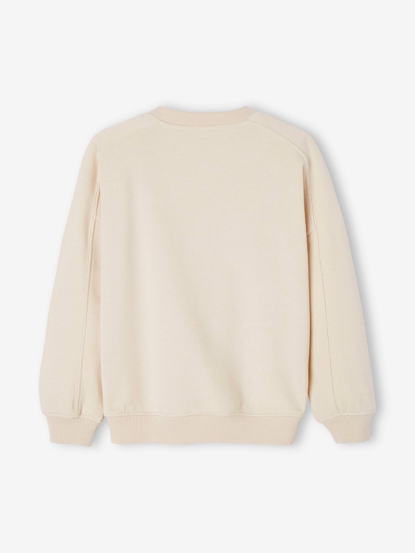 Sweat romantique lettres fantaisie fille sable