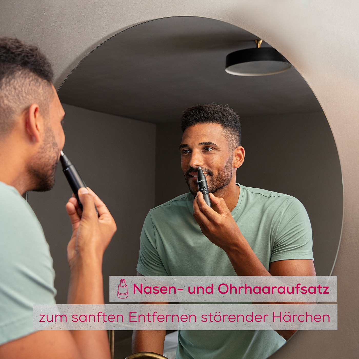 Beurer Präzisionstrimmer MN2X-Mit 3 Aufsätzen zum präzisen Trimmen und Formen von Augenbrauen, Nasen- und Ohrhaaren