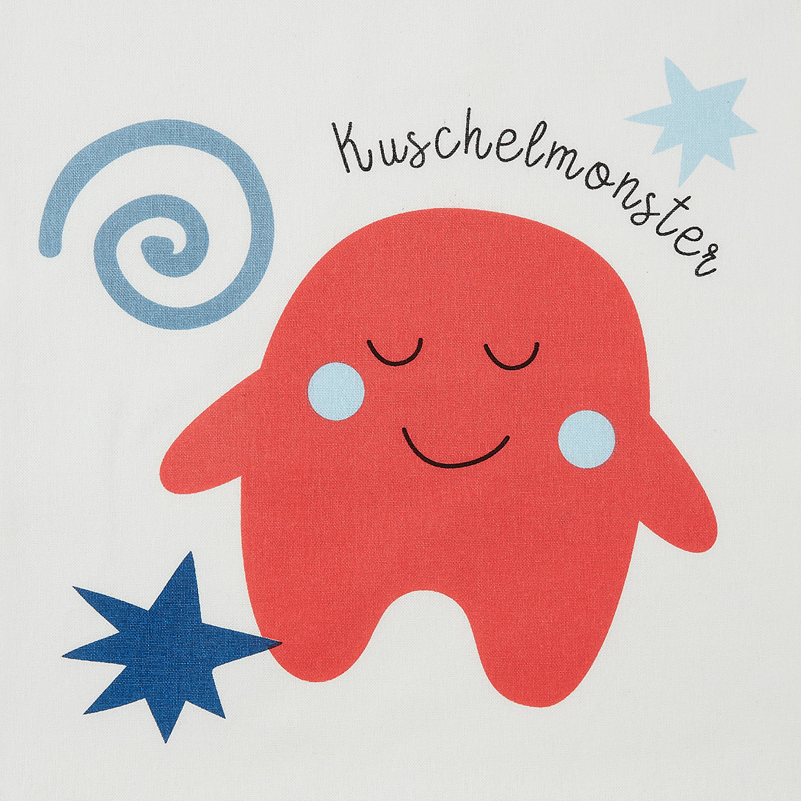 Kissenhülle mit Kuschelmonster-Motiv