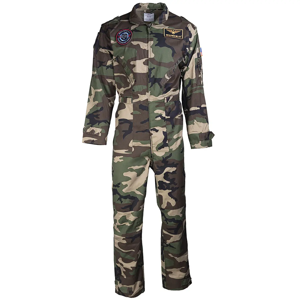 US Fliegerkombi Kids mit Abzeichen woodland