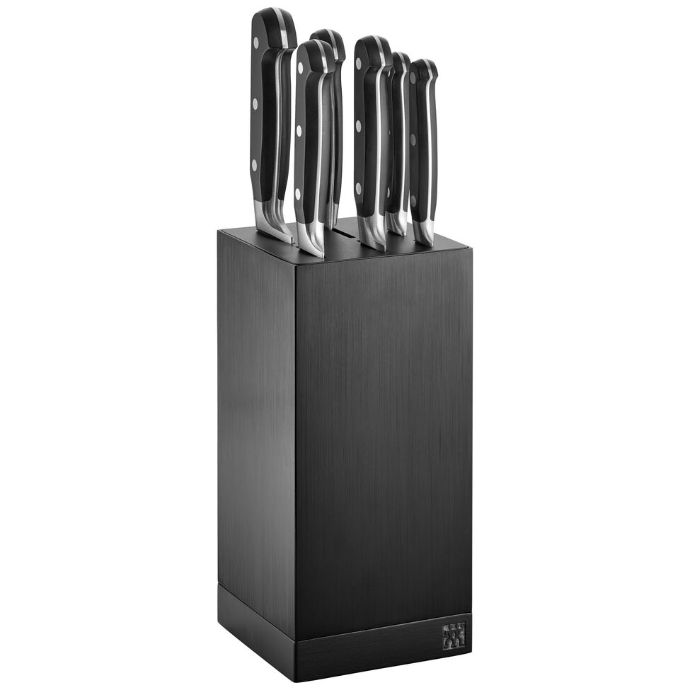 Messerblock, leer, 7, Schwarz