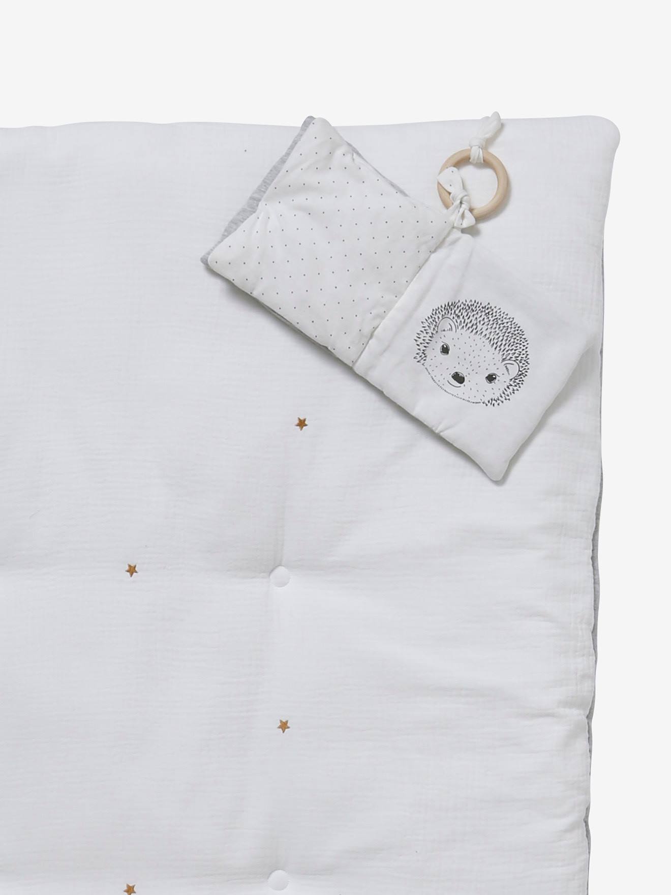 Tapis d'éveil en gaze de coton bio* MINI COMPAGNIE gris