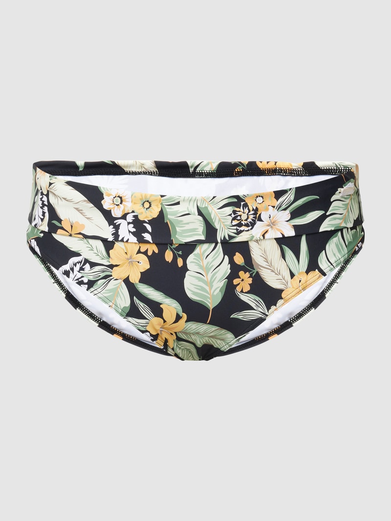 Bikini-Slip mit Allover-Muster in schwarz