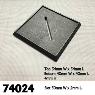 40mm Square Plastic Bases (10)