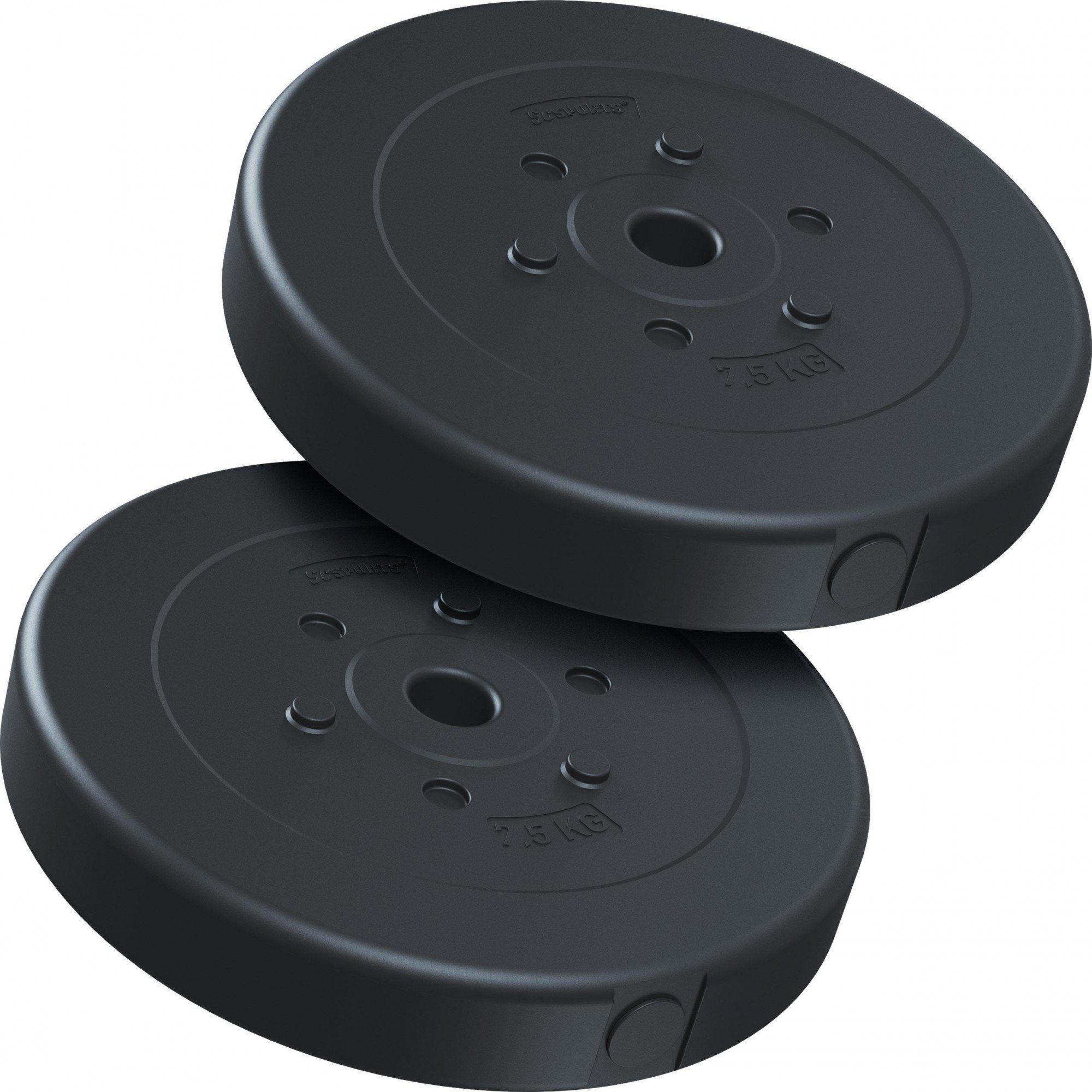 ScSPORTS® Hantelscheiben Set 15 kg Ø 30mm Kunststoff Gewichtsscheiben Gewichte, (10000148-tlg)