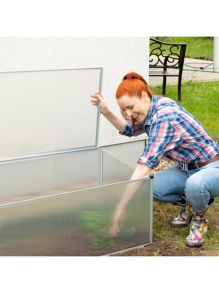 relaxdays Frühbeet in Transparent - (B)100 x (H)50 x (T)50 cm günstig kaufen onesize