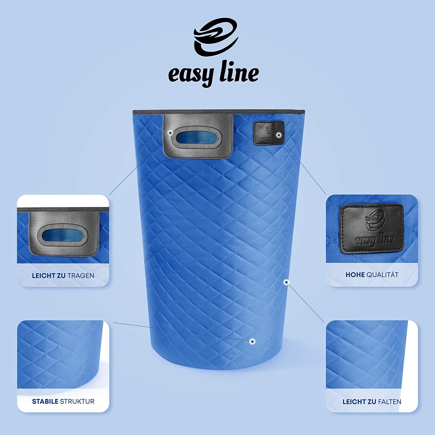 Easy line® Spielzeugtruhe faltbarer Spielzeugkorb Spielzeugaufbewahrungskörbe für Kinderzimmer, XXL und Kinderfreundlich