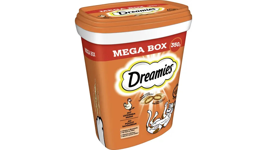 DREAMIES™ Katzenleckerli Huhn Mega Box 350 g