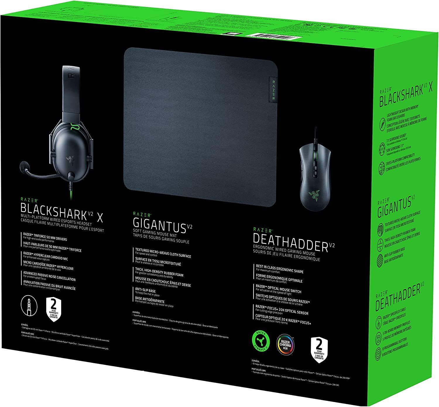 RAZER Battle Bundle -DeathAdder V2 Mouse + BlackShark V2 X + Gigantus V2 Headset