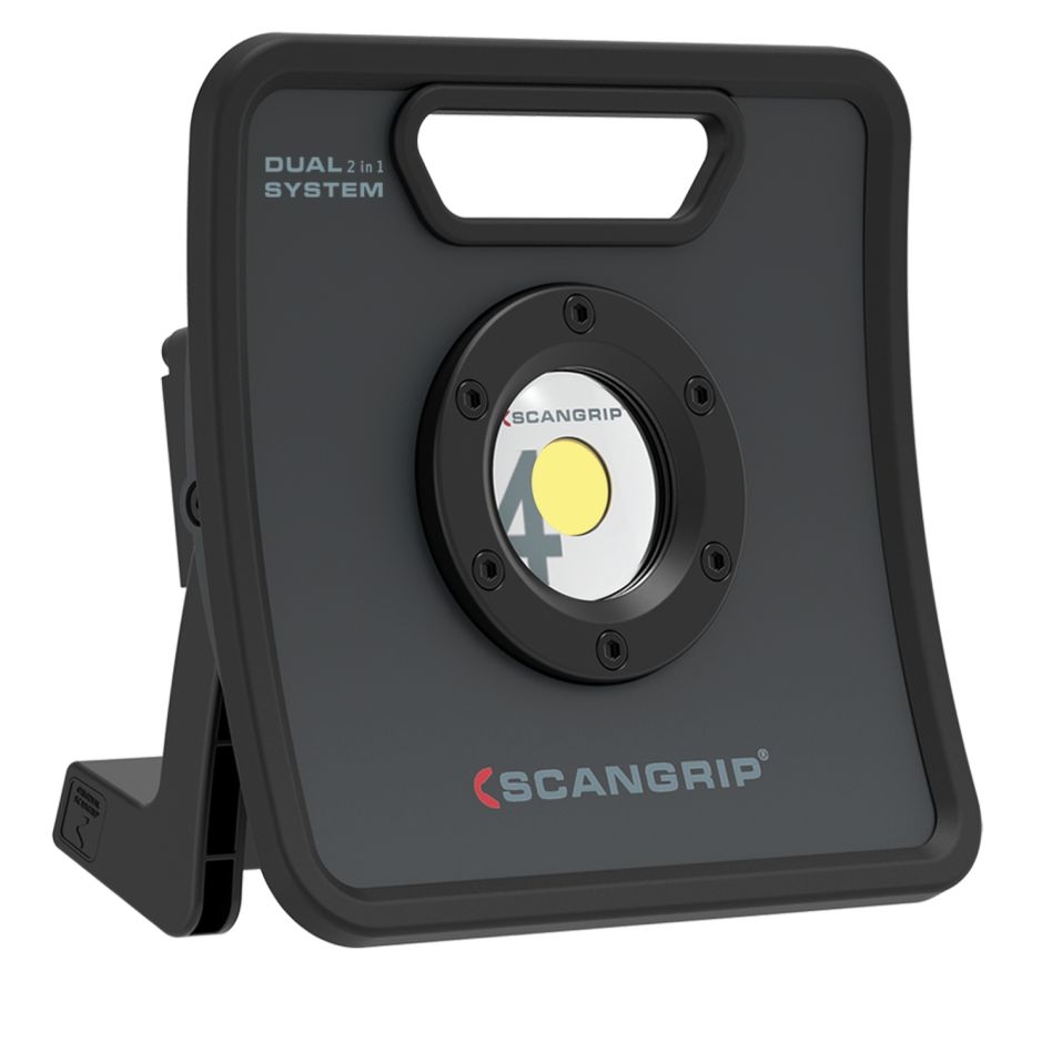 Scangrip 03.5441 Nova 3K C+R Dubbelsystem Dimbar LED-bygglampa 3000 lumen Uppladdningsbar och 230 volt