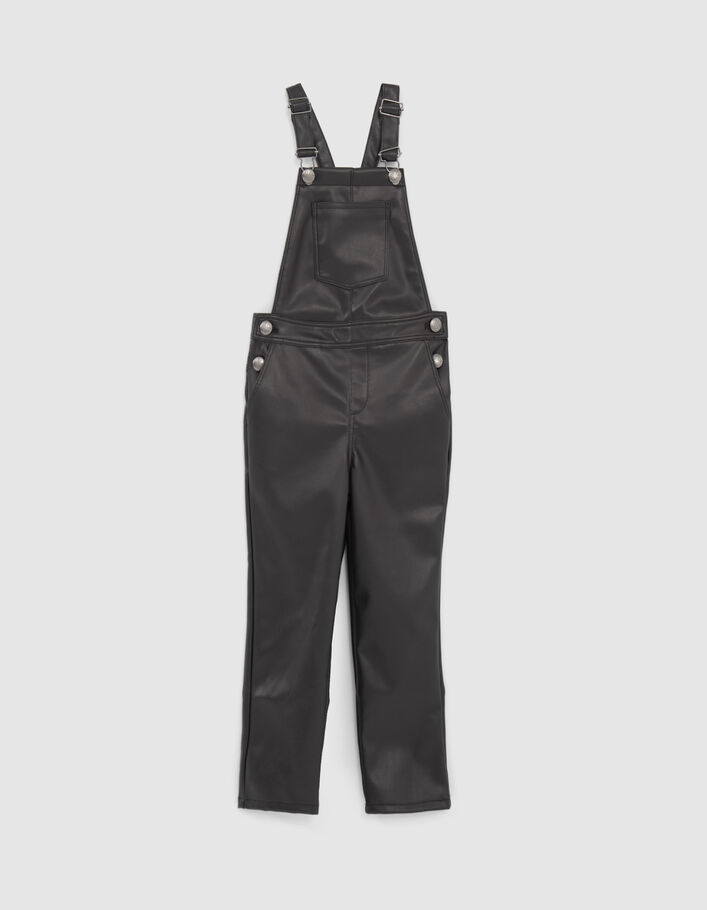 Salopette noire esprit rock fille