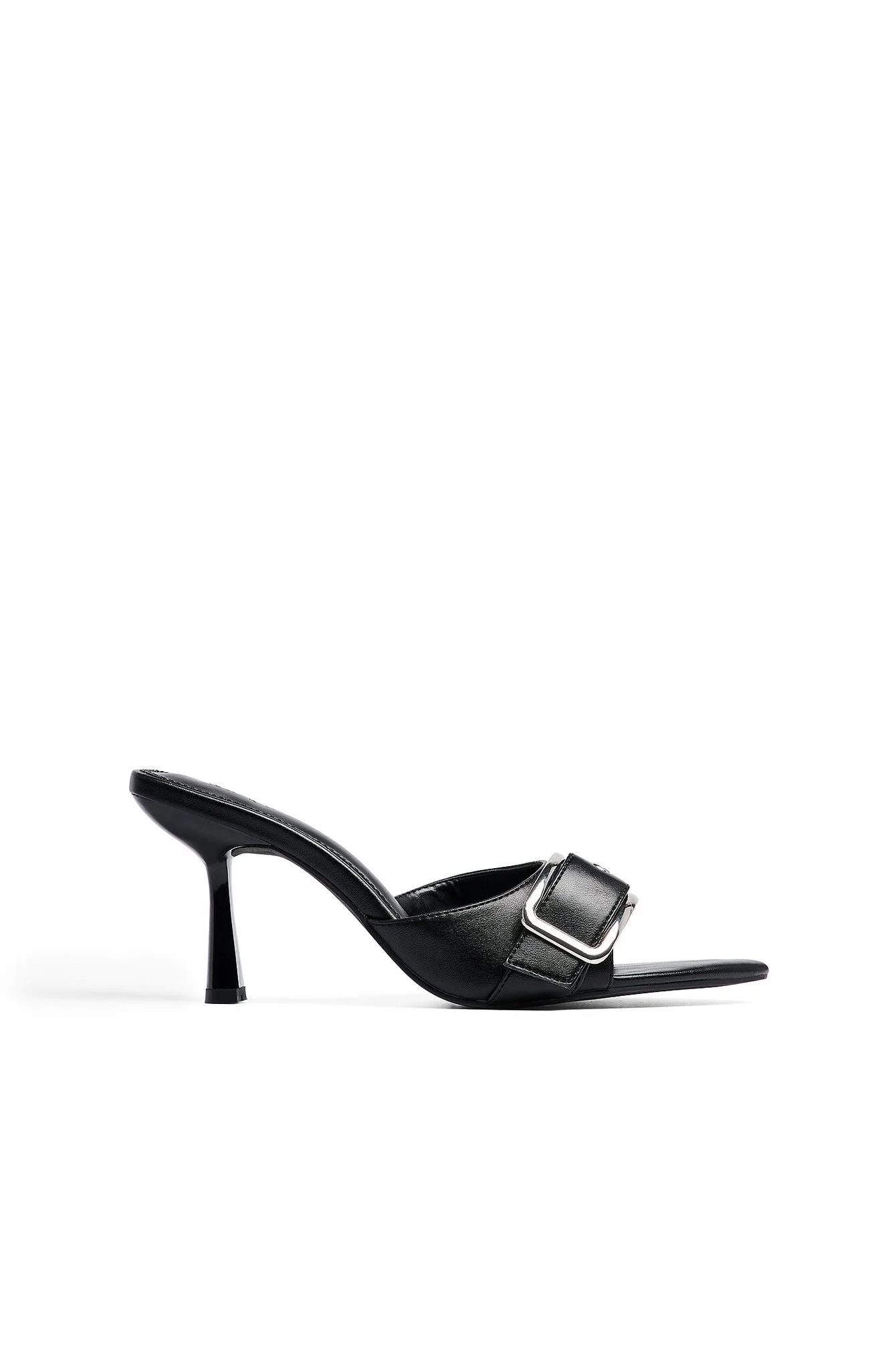 Pointy Toe Buckle Detail Heels