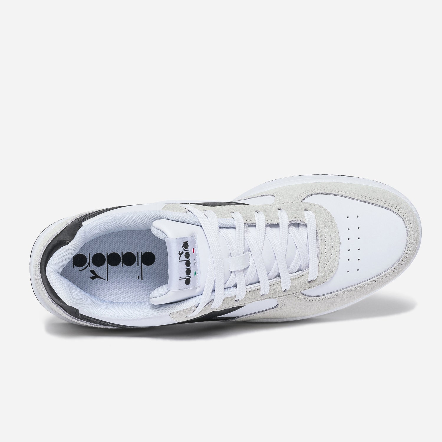 Tennis DIADORA gris clair, blanc et noir