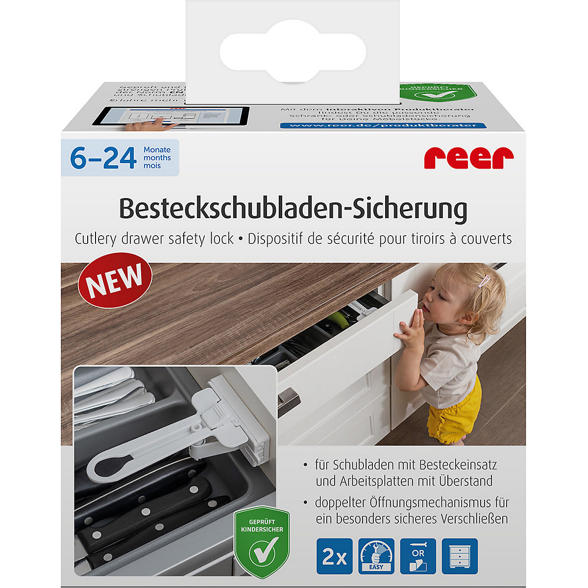 Besteckschubladen-Sicherung