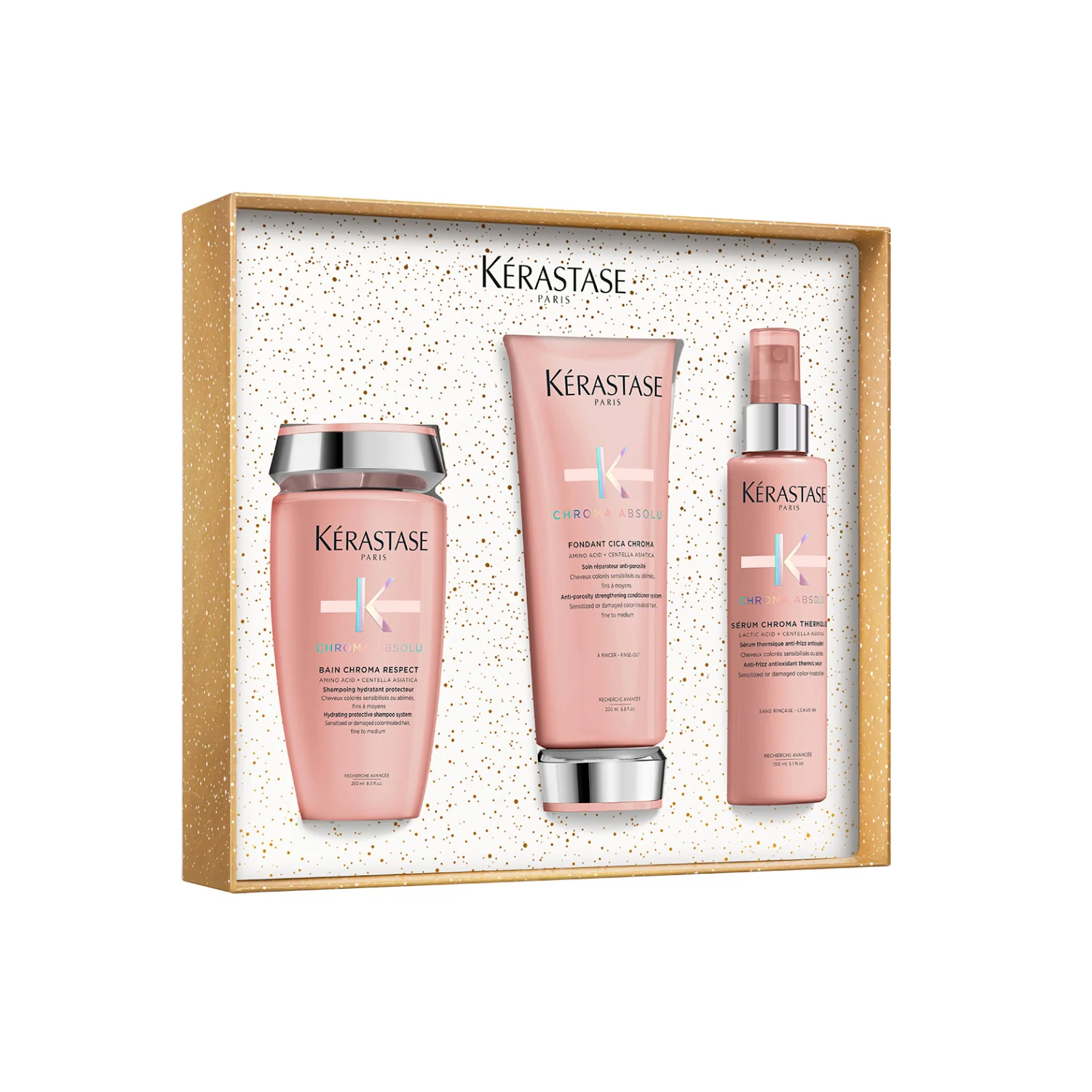 Chroma Absolu Cofanetto Chroma Absolu Holidays 2025 - Cofanetti per Capelli, Shampoo Protezione Colore, Balsamo Protezione Colore Capelli, Siero Capelli Styling & Finish