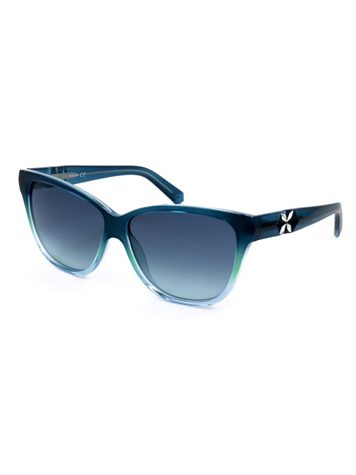 Swarovski Damen-Sonnenbrille in Blau günstig kaufen 59
