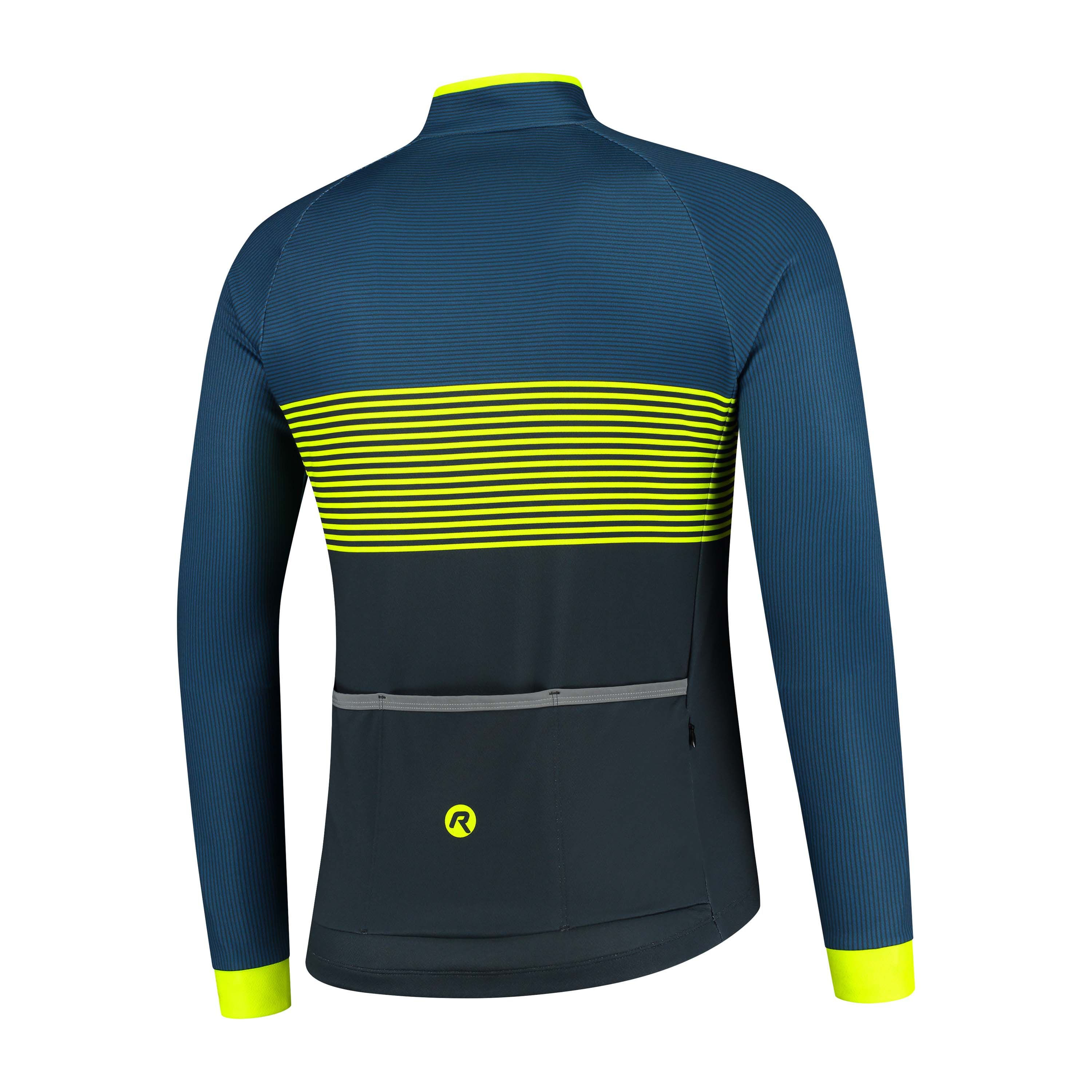 Rogelli Boost Blau/Fluor Herren Radtrikot Langarm