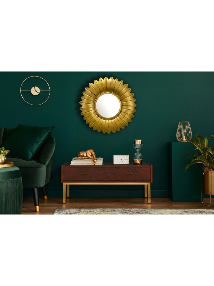 KADIMA DESIGN Wandspiegel Sonnenblume 60 cm Metall Design Hängespiegel , Eisen günstig kaufen onesize