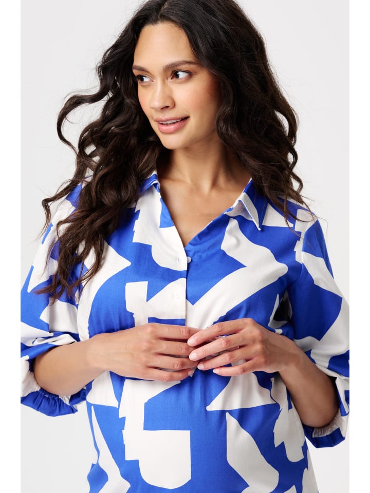 Noppies Bluse Mayte in Graphic Blue Print günstig kaufen