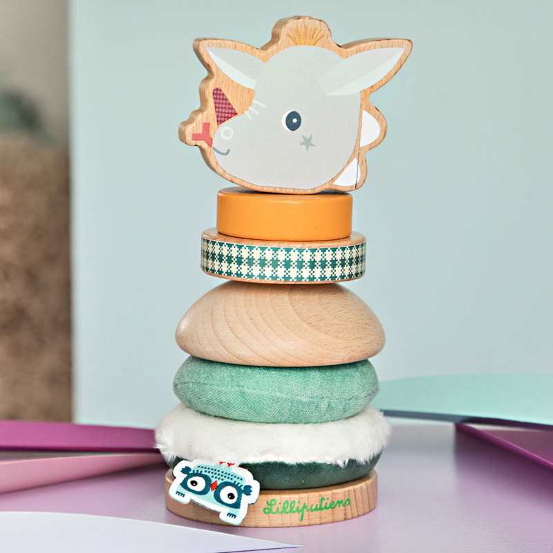 Pyramide bois et tissu Joe le dragon