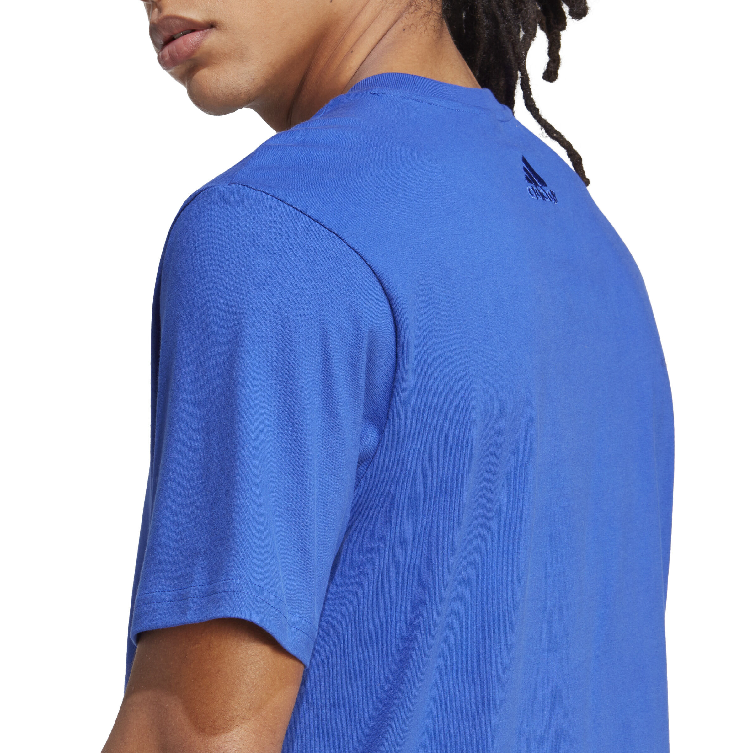 Big Logo Single Jersey T-Shirt Herren - Blau, Weiß