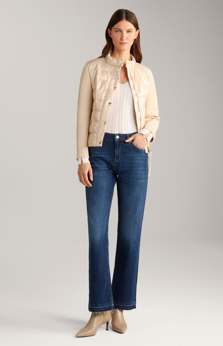 Neopren-Jacke mit Stepp in Champagner