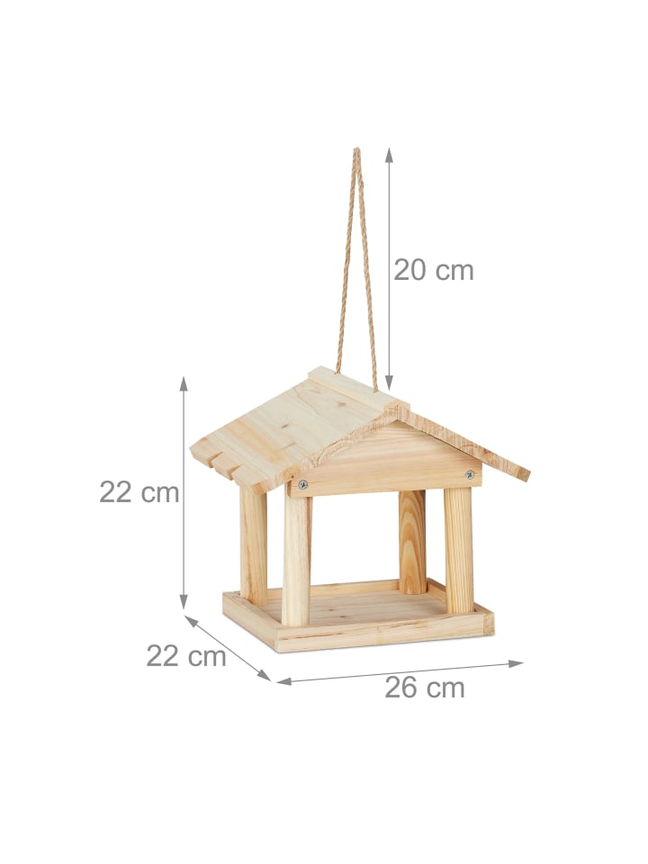 relaxdays Vogelhaus in Natur günstig kaufen onesize