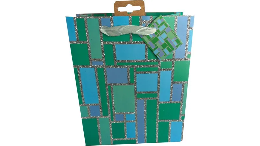 BOCK Geschenktüte klein Mosaik Glitzer 16 x 11 x 5cm sortiert