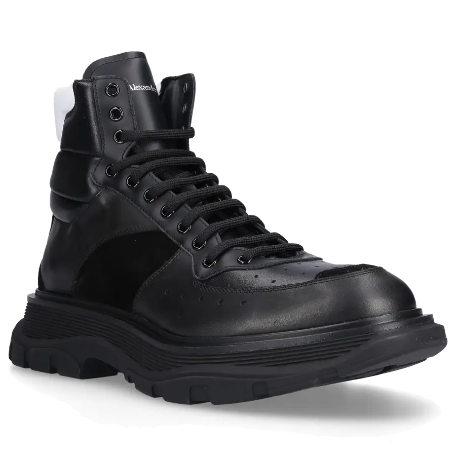 Alexander McQueen - Stiefeletten WHRH6 Kalbsleder - schwarz