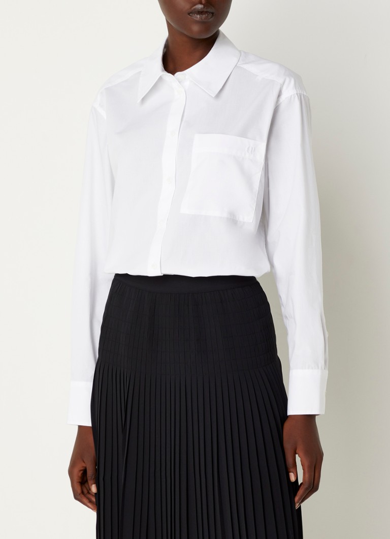 Blusa di Claudie Pierlot Calisson con taschino sul petto e ricamo logo