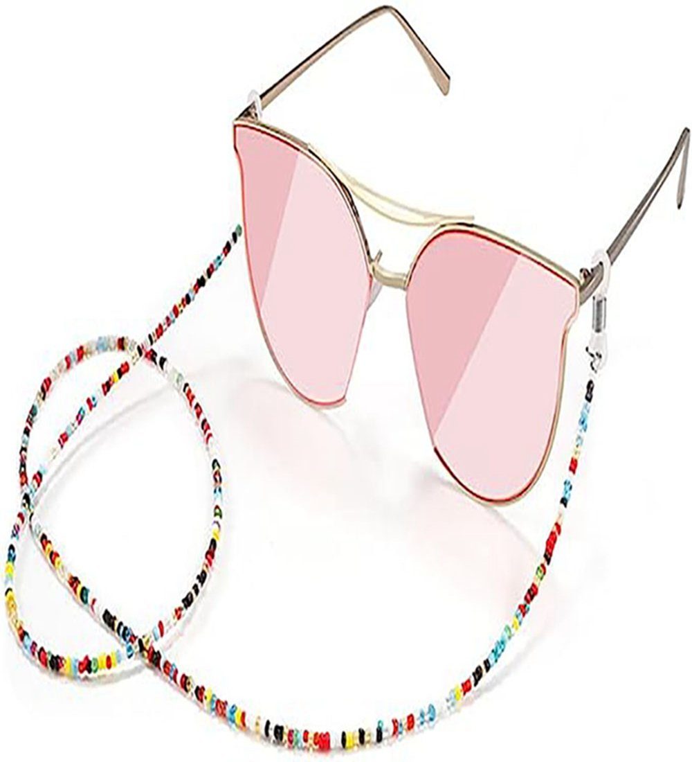 Ronner UG Brillenkette 2 Stück Brillenhalter Riemen Brillen Kette Halskette Kette Bunte