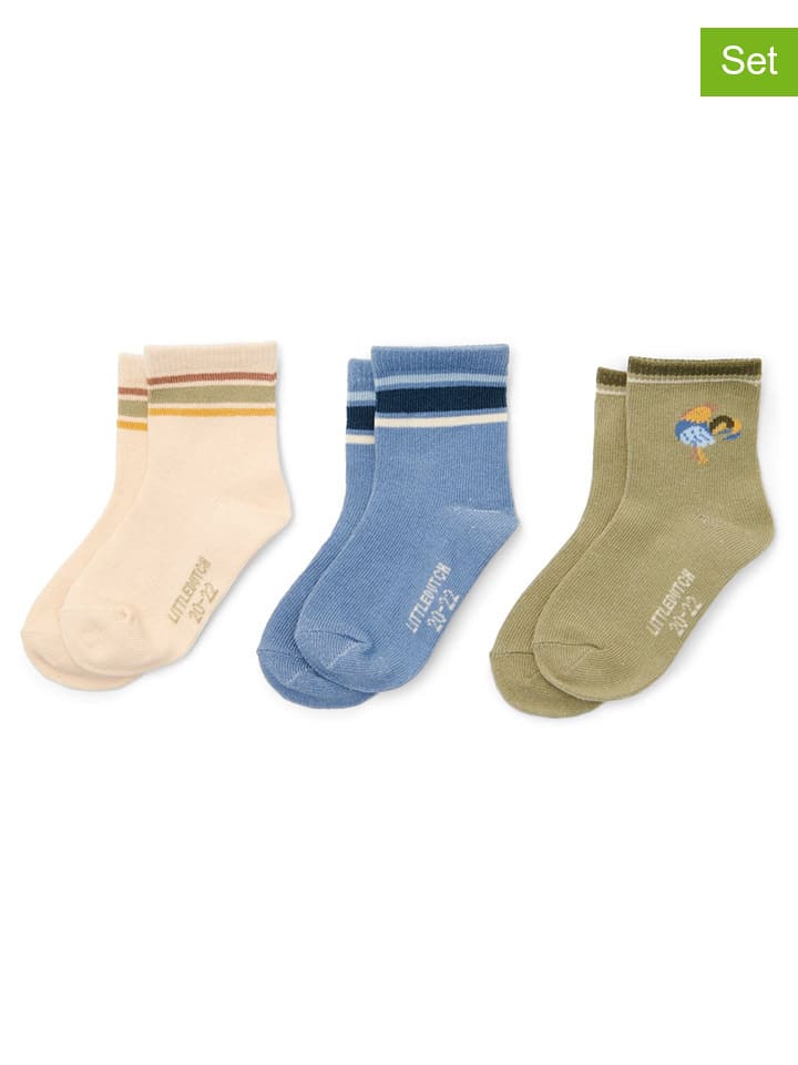 Little Dutch 3er-Set: Socken in Beige/ Hellblau/ Khaki günstig kaufen