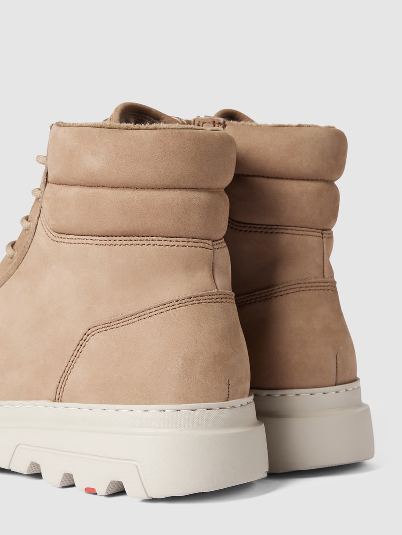 Schnürboots aus Leder Modell 'FOREST' in beige