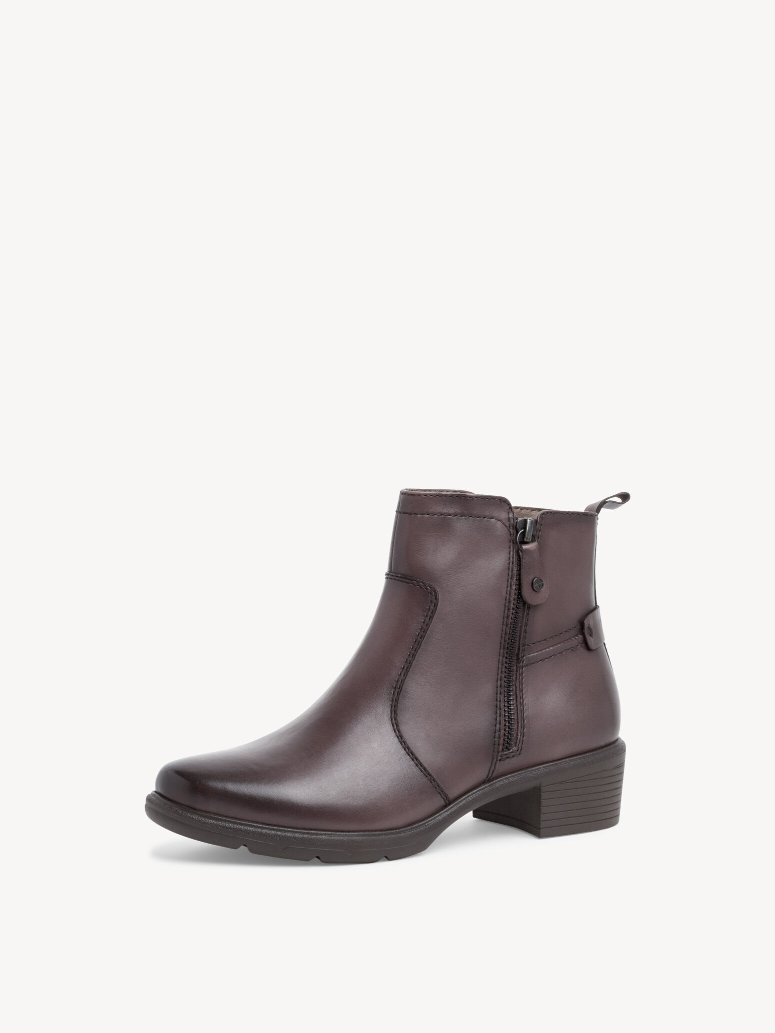 Bottine en cuir - marron