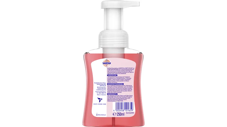 Sagrotan Samtschaum Seife Kirschblüte & Rose 250 ml