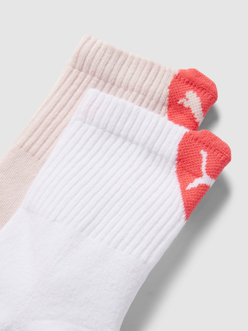 Socken mit Label-Details im 2er-Pack in rosé