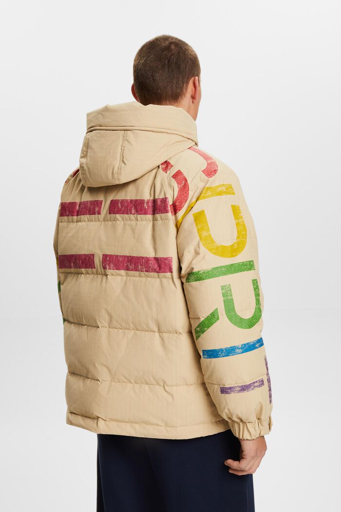 Logo-Steppjacke mit Daunen