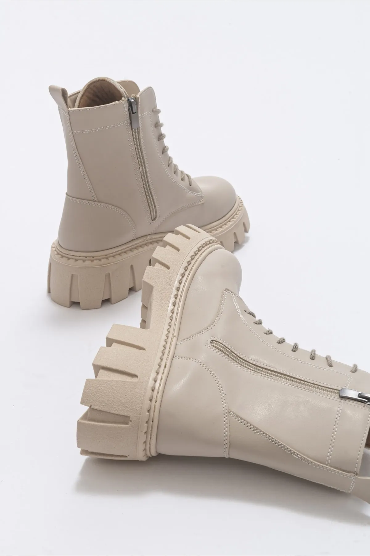 LuviShoes  Tool Beige Damenstiefel