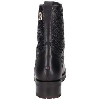 Tommy Hilfiger TH Monogram Biker Boot in schwarz