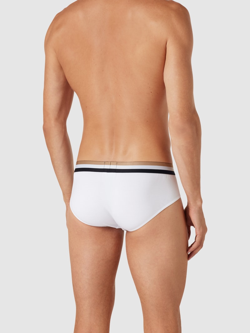 Slip mit Logo-Bund Modell 'Motion' in weiß