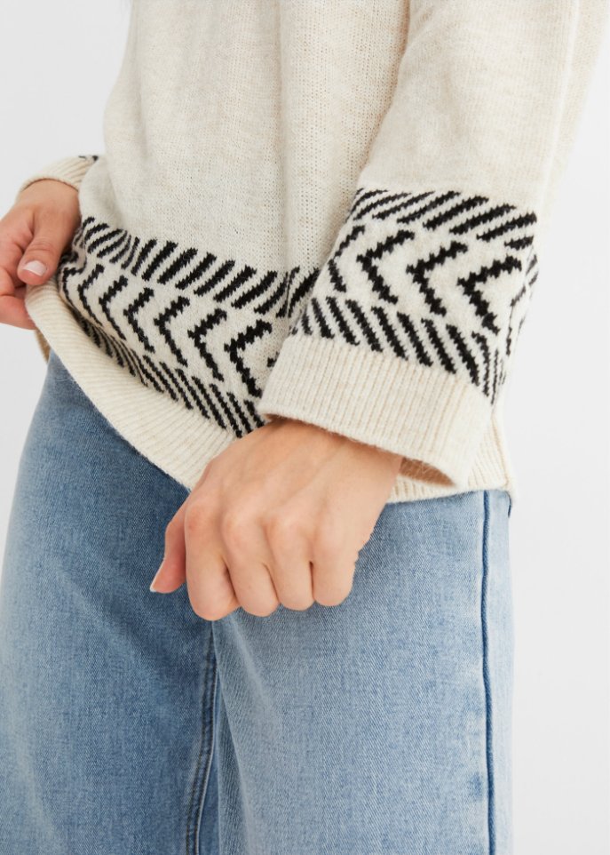 gemusterter Pullover