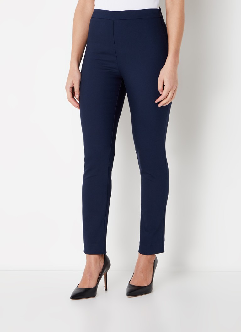 Pantaloni LKBennett Evan cu talie înaltă și croială slim, cu buzunare aplicate