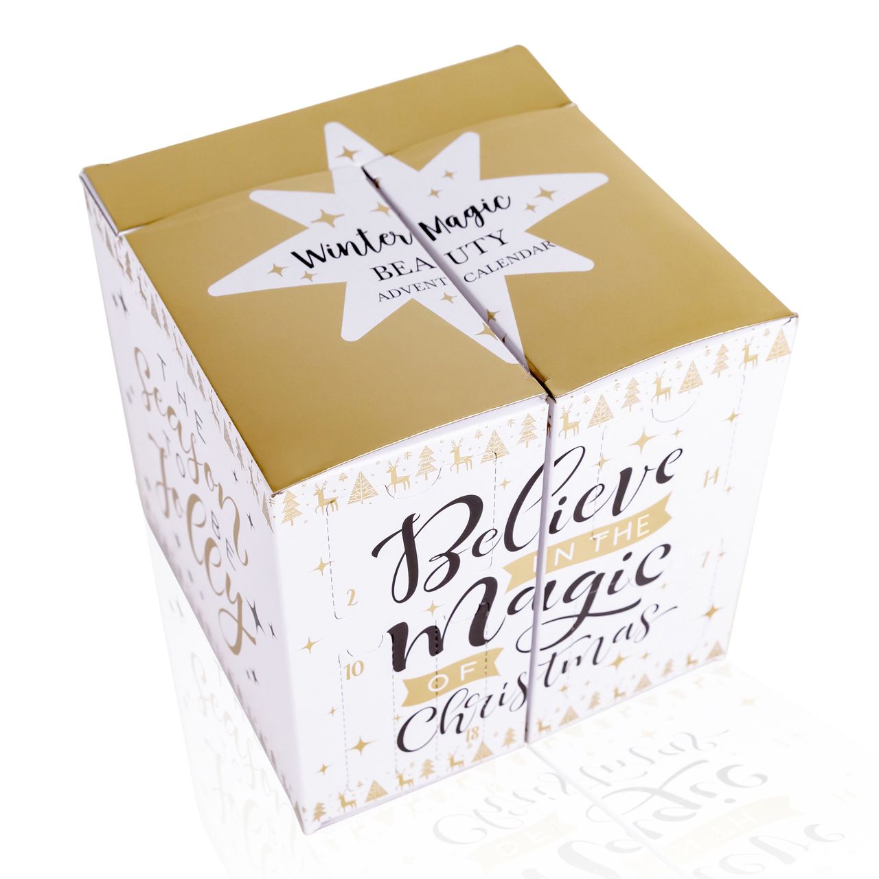 accentra Adventskalender Dekorativkosmetik WINTER MAGIC in würfelförmiger Box
